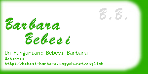 barbara bebesi business card